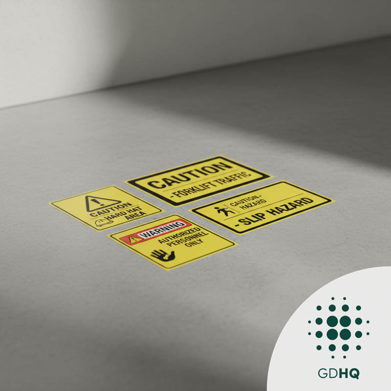 Caution Stickers Winnipeg | Workplace Safety Decals | GDHQ