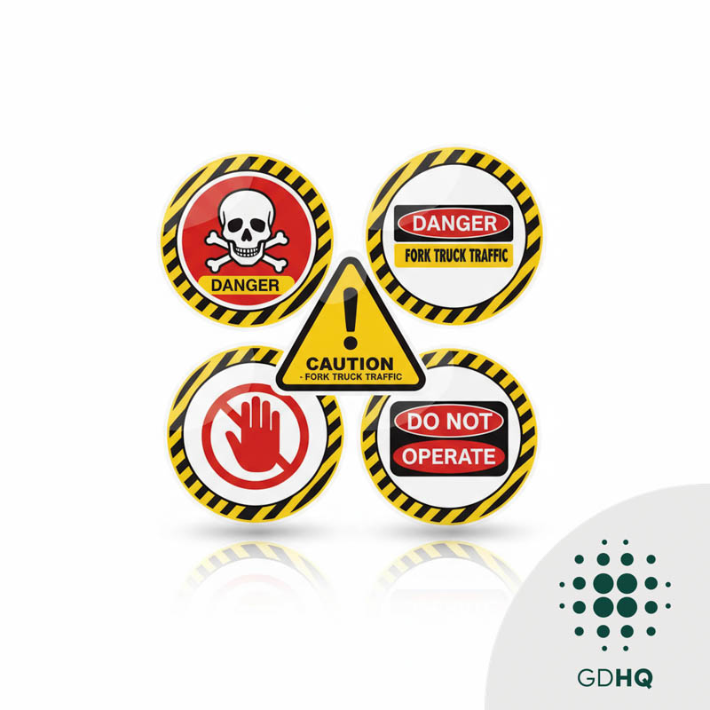 Danger Stickers Winnipeg | Workplace Safety Decals | GDHQ