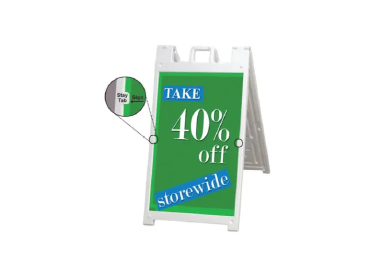 White Signicade Deluxe A-Frame Sign photo